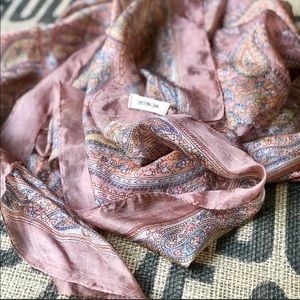 Beautiful vintage blush pink silk scarf!